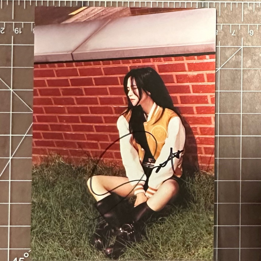 Autographed Twice Mina K-Pop postcard